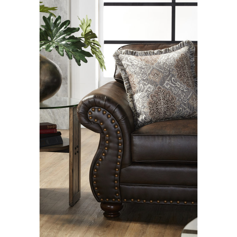 Similicuir foncé rembourré - Collection Welted - brun