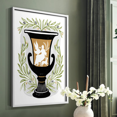«Greek Vases I», reproduction encadrée - bois massif