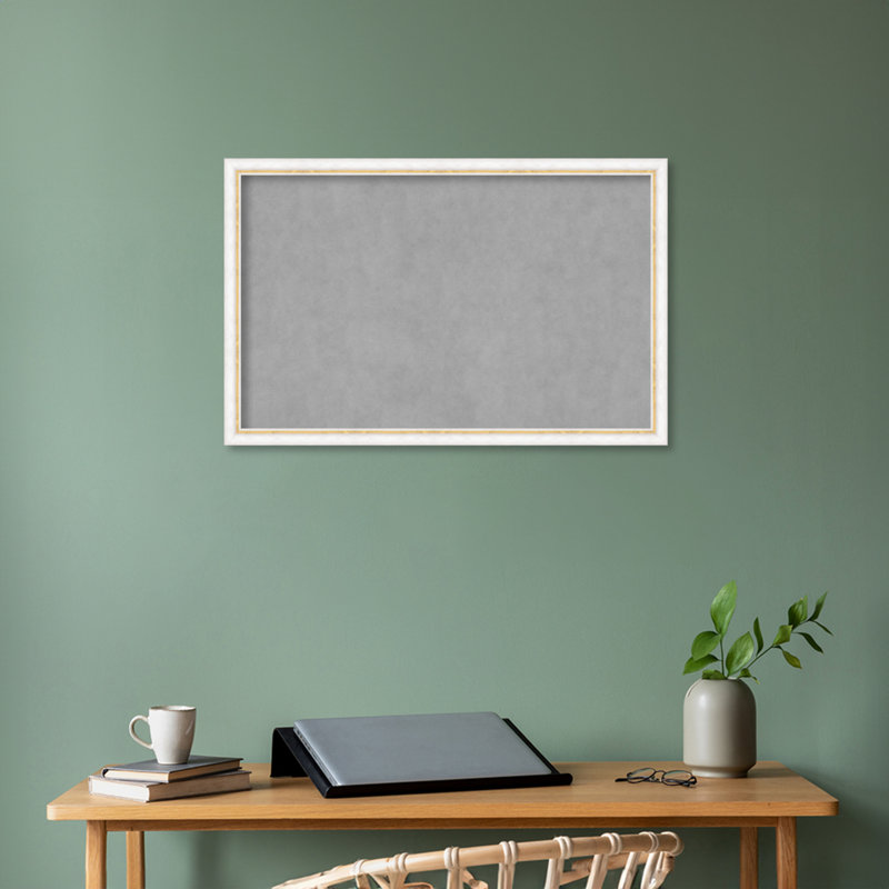 Tableau magnétique encadré or blanc Morgan, H 22 po x l 34 po