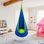 Siège de balançoire pour enfants, fauteuil hamac suspendu avec coussin gonflable, balancelle sensorielle avec poches, convient pour une utilisation extérieure et intérieure, capacité de poids maximale de 176 lb