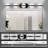 5-Matte black spherical LED vanity light