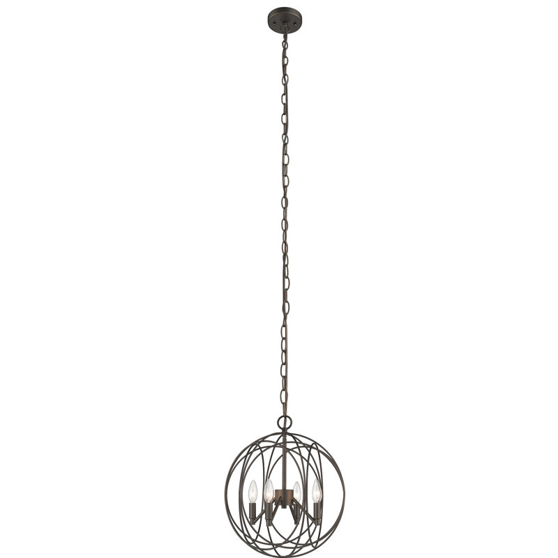 Lustree globe 4 lumières campagne ceiling Lecenta