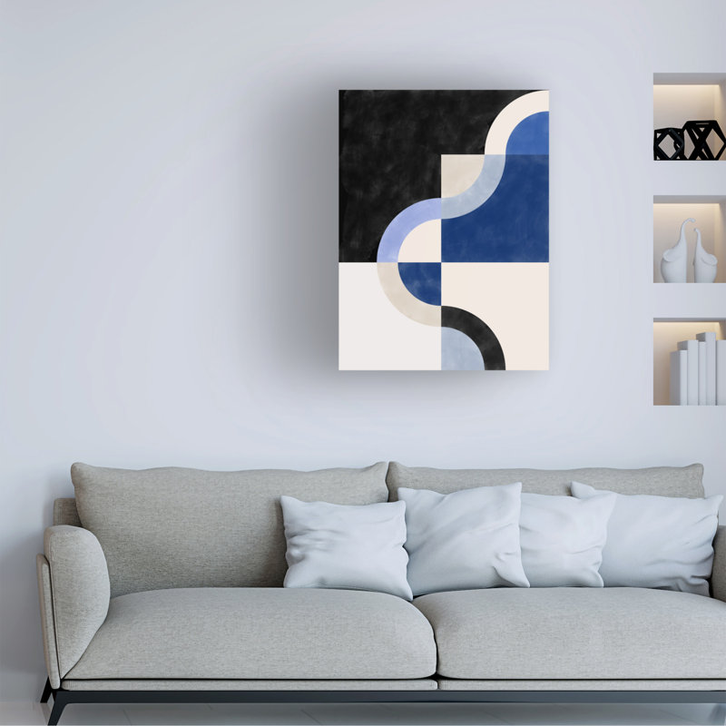 «Bolologia indigo» sur toile par Elena Ristova, H 19 po x l 14 po x P 2 po