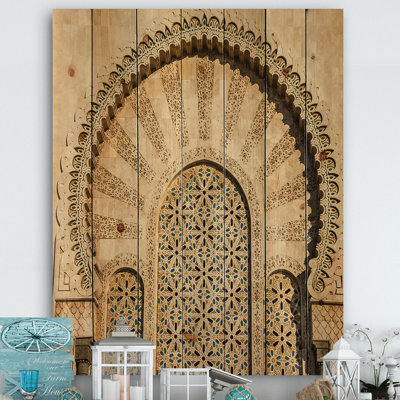 Morocco Mosque Door - Graphic Art Print on Wood