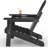 Folding Adirondack Chair with Ottoman & Cup Holder, HDPE Wood-Grain, 380 lbs Capacity All-Weather Outdoor Patio Set for Decks, Gardens, Fire Pit-1434364740