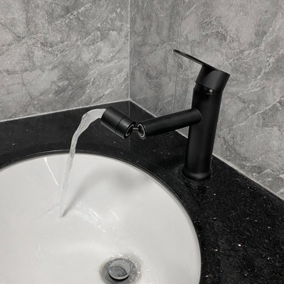 Robinet de lavabo de salle de bain moderne à poignée simple, lavabo monotrou | Idée de cadeau