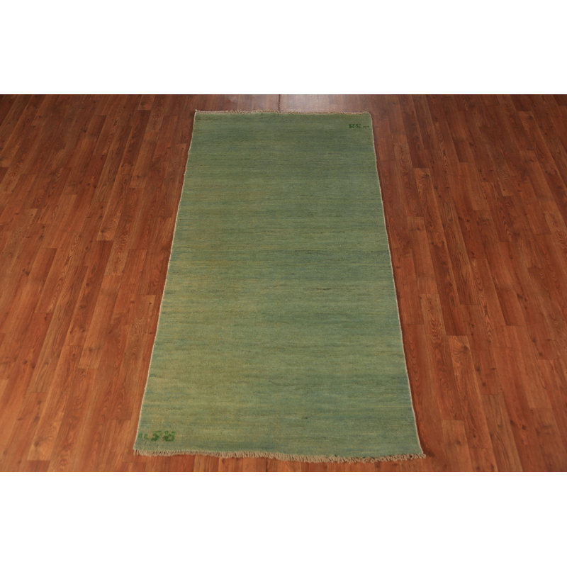 Light Green Gabbeh Modern Oriental Rug 3x6