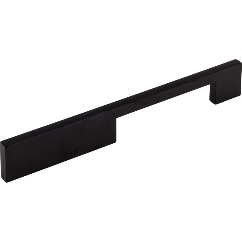 Linear 12" Center to Center Bar pull, Black, 7" Center to Center Bar