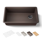 Billings 32-1/2 In. Undermount Single-Bowl Workstation Kitchen Sink
