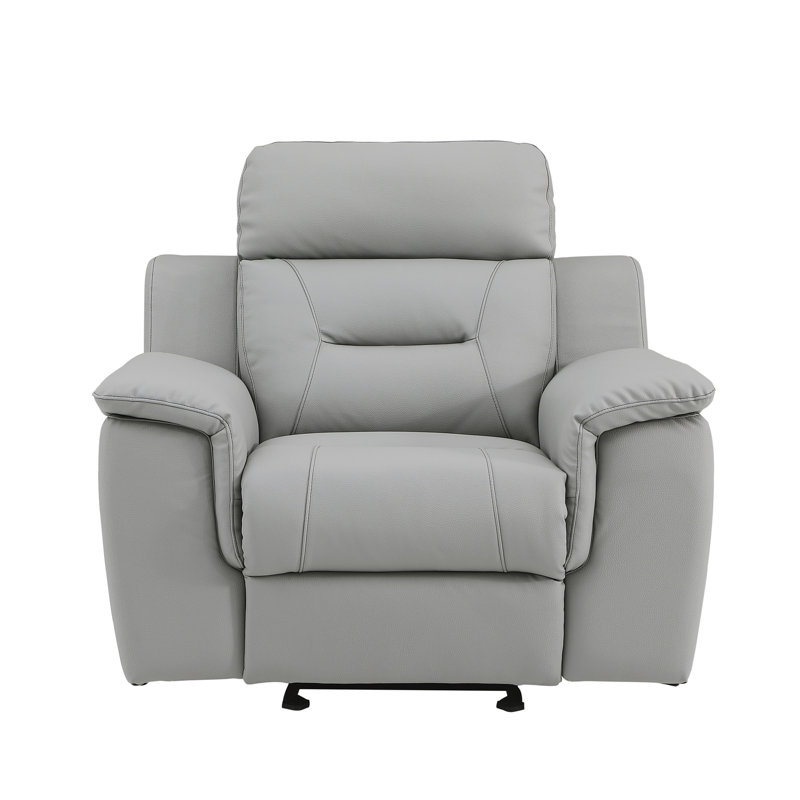 Fauteuil inclinable moderne en cuir Air, Gris