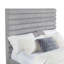Grand lit tapissier gris