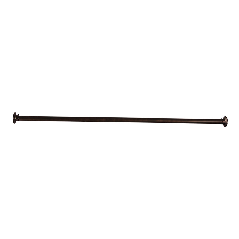 Tringle droite droite de rideau de douche, H 1,5 po x l 48 po x p 1,5 po, Bronze huilé