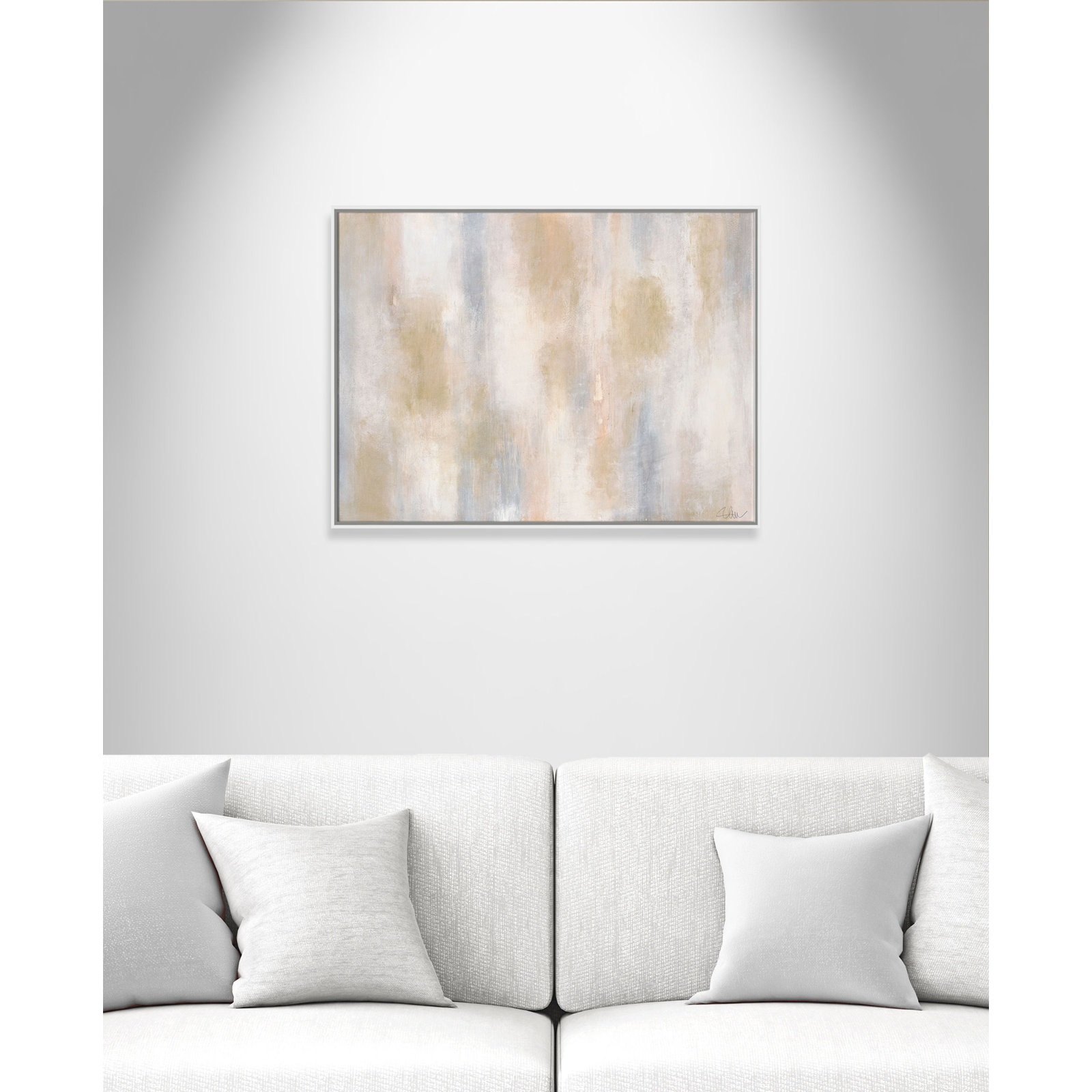 Cassiel "Pulsating Shimmer" Print, 30" H x 40" W x 2" D, White Framed