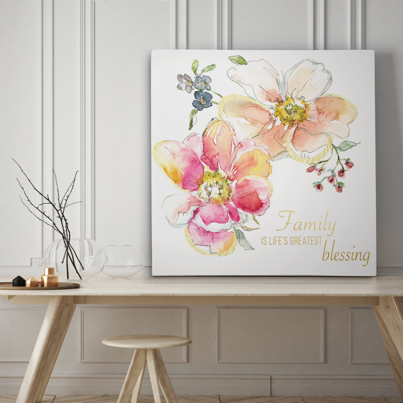 Bénédiction de famille-impression sur toile, H 16 po x l 16 po x P 1,5 po, Toile tendue