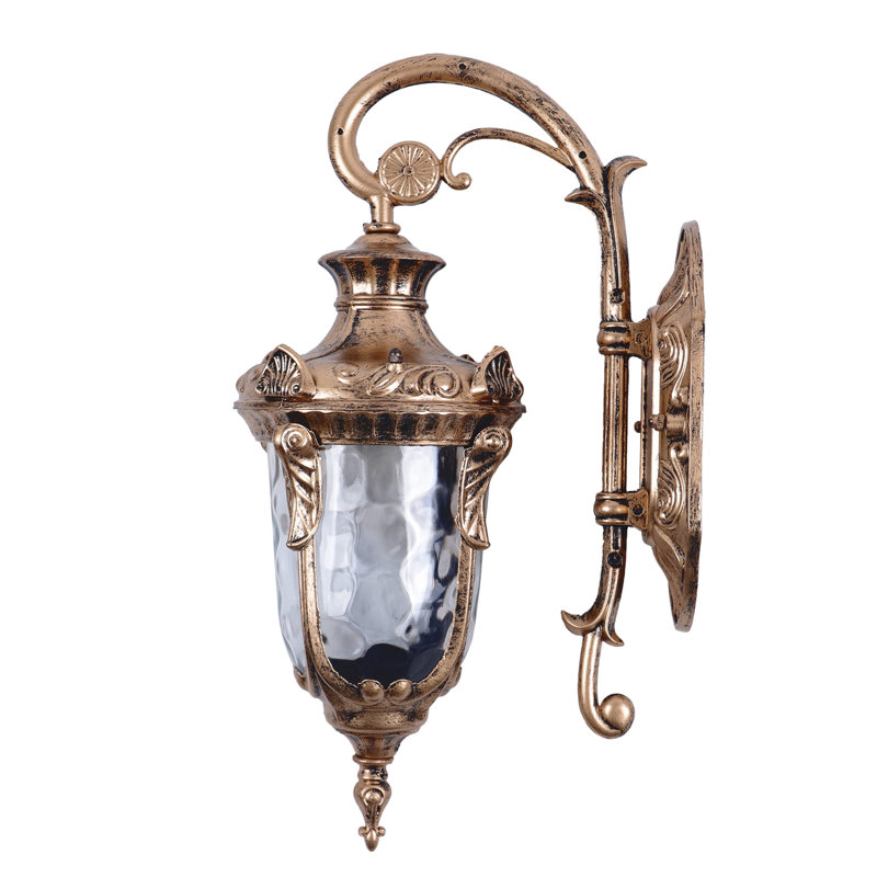 Outdoor Waterproof Wall Mount Armed Wall Sconce Light Fixture, 20.5" H x 7.87" W x 10.6" D, Bronze