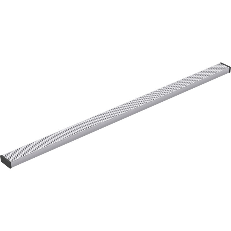 Linear Grid Shower Drain, Bright Silver