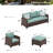 Argyri 9-Person Wicker Patio Conversation Set with Fire Pit-87054264-87292005
