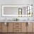 Frameless Anti-fog Led Bathroom Mirror With Frontlight And Backlight, 3 Colors Dimmable Vanity Mirror-1146615432
