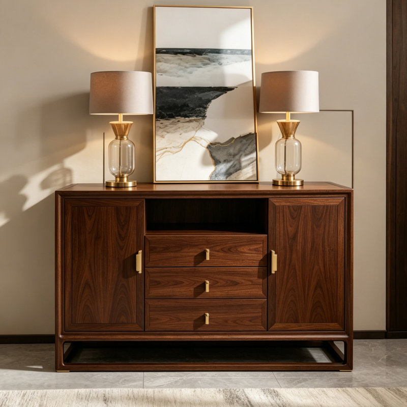 Buffet rétro simple et léger de luxe, H 35,4 po x l 55,1 po x P 15,7 po