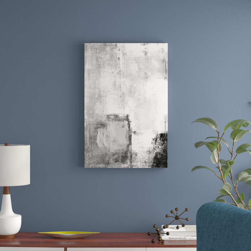 Art moderne gris et bleu II 2PT47722, H 24 po x l 16 po x P 1,5 po