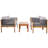 Izzah Acacia 4 - Person Patio Conversation Set with Cushions-1250387504