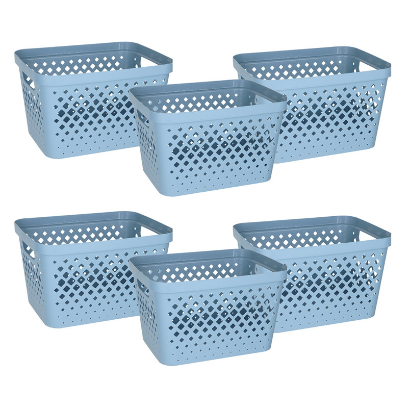Ensemble de 6 paniers de rangement Glad Diamond, Bleu, 16 pte