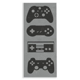 Video Game Controller Shapes Distressed Vintage Grey