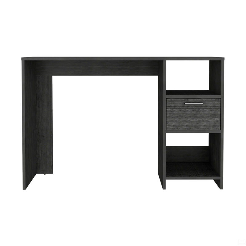 Computer Desk Odessa With Single Drawer And Open Storage Cabinets