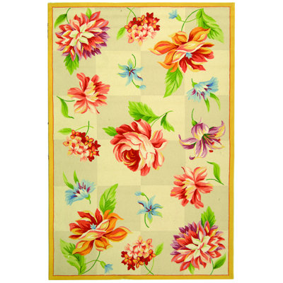Chelsea Hand Hooked Wool Pile Floral Rug