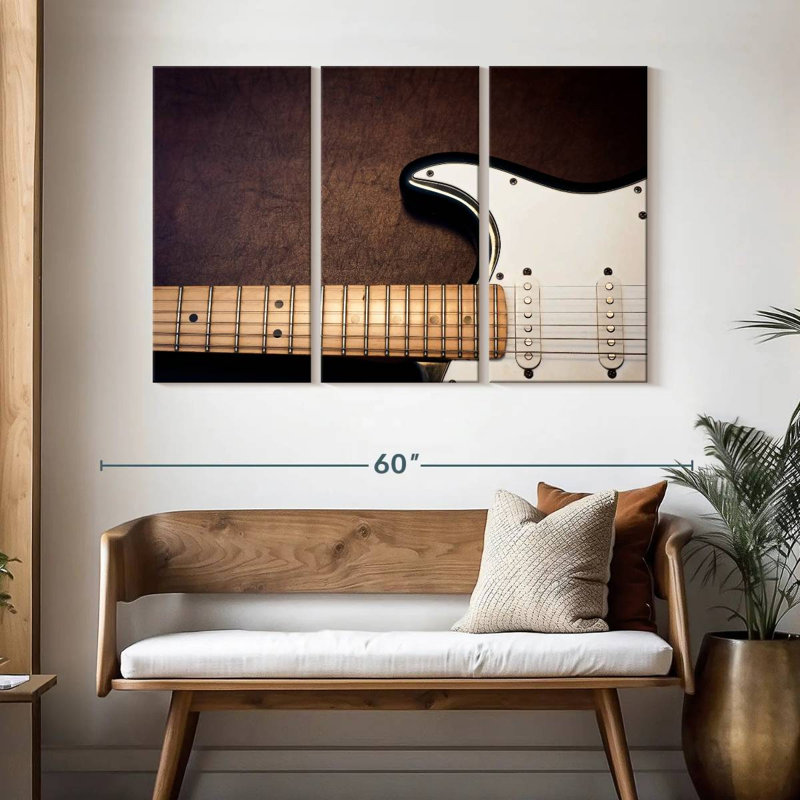 Guitare électrique blanche Abarca, H 32 po x l 50 po