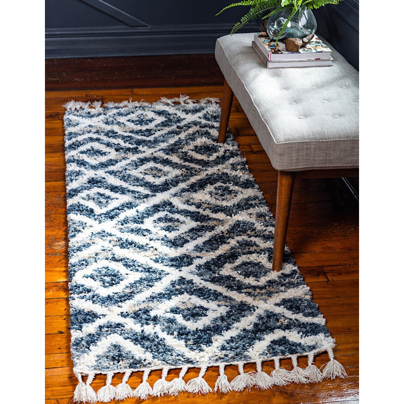 Tapis lagon oriental Cynithia, Tapis de couloir 2 pi 2 po x 6 pi