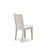 9 Piece Modern Dining Table Set Includes a Rectangle Wooden Table with V-Legs and 8 Cream Linen Fabric Parson Dining Chairs, 40x72 Inch-2120329779-2120329772