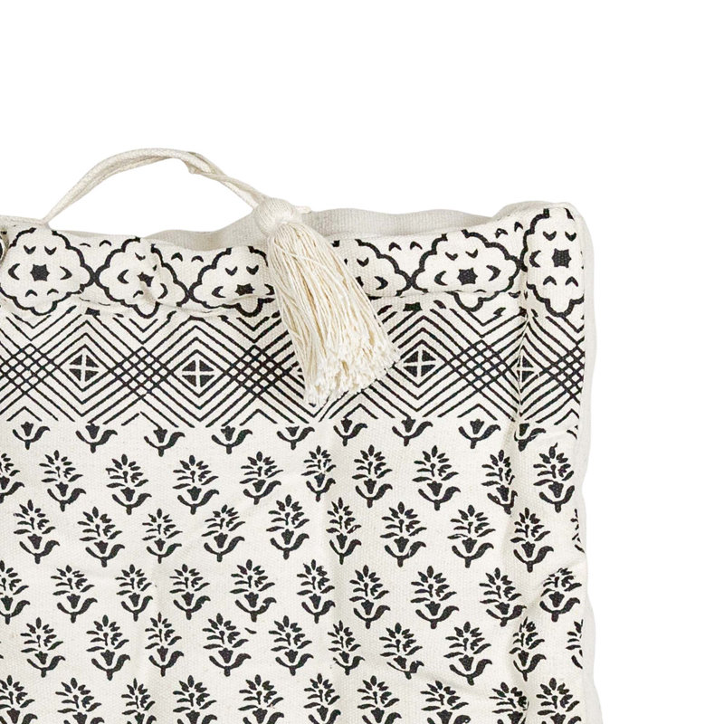 Boho Fringed Cotton Throw Pillow