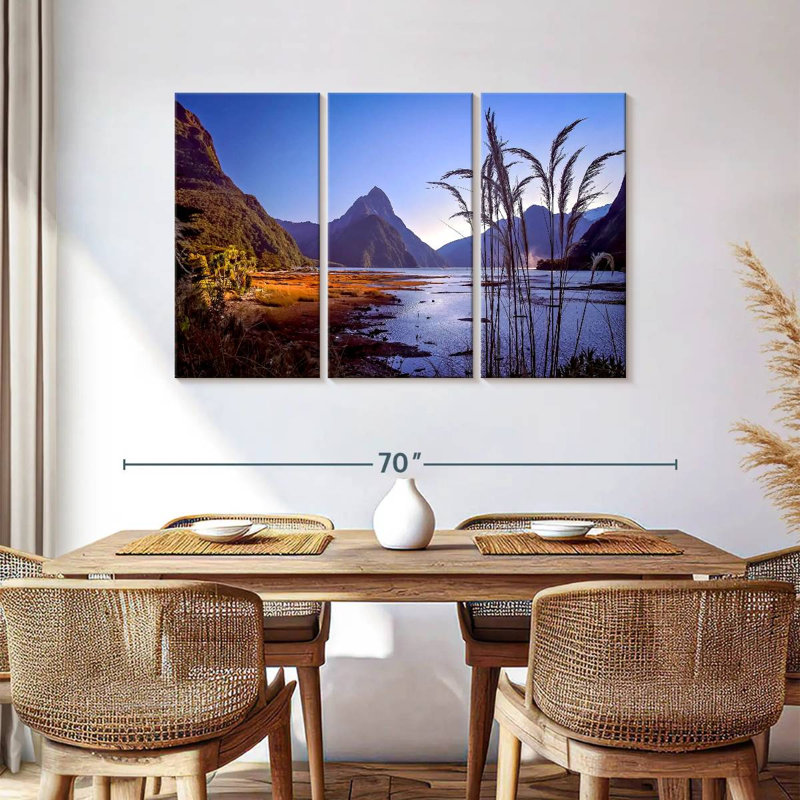 Milford Sound, lever du jour, H 36 po x l 57 po