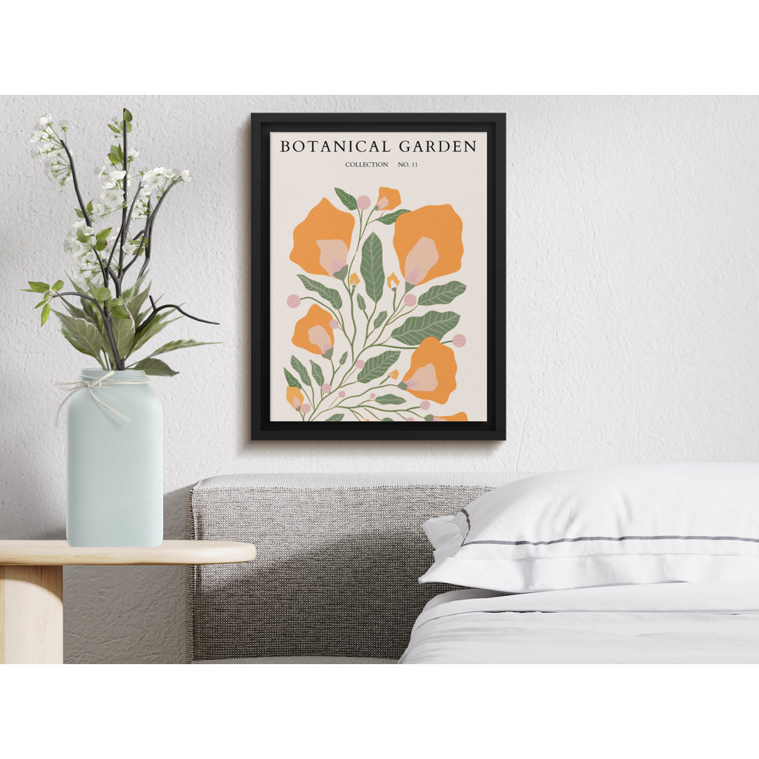 Botanical Garden Wall Art, Floral Print, Orange Flower Market Poster, Modern Home Decor, Gallery Wall Art, Collection No 11