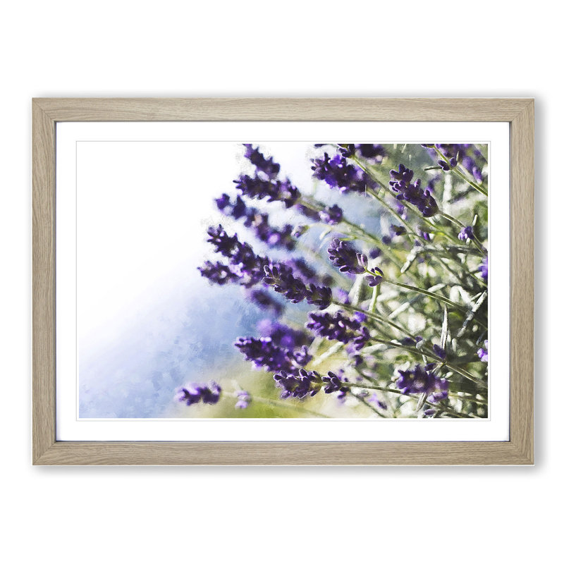 Lavender Vol.2 - Picture Frame Painting, 27cm H x 36cm W x 2cm D, Oak Framed