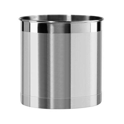 Support à ustensiles en acier inoxydable - Panier à ustensiles de 7 po, base lestée