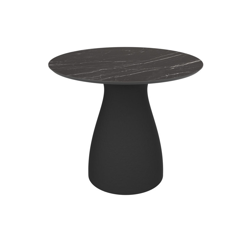 Baobab 19.69" Round Accent Table, Black