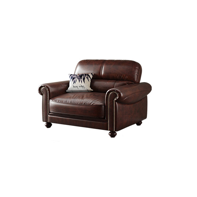 Fauteuil en cuir véritable de 39,7 po de largeur Tawon