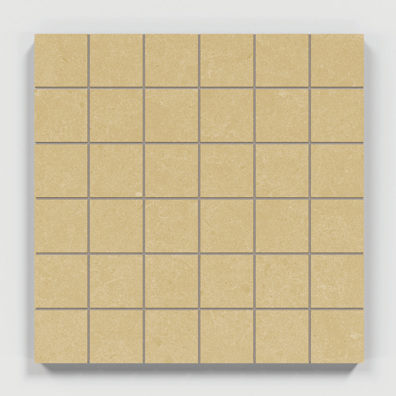 Artistic Freedom 2"X2" Porcelain Stone Look Tile Grid Mosaic Sheet, Golden