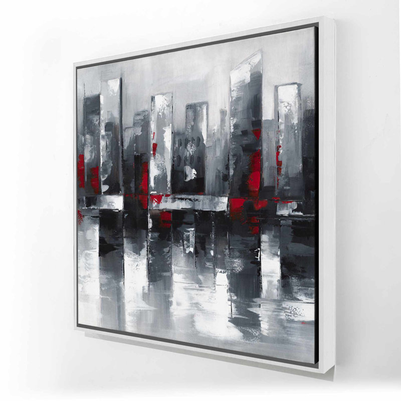 Abstract Cityscape - Contemporary Framed Canvas