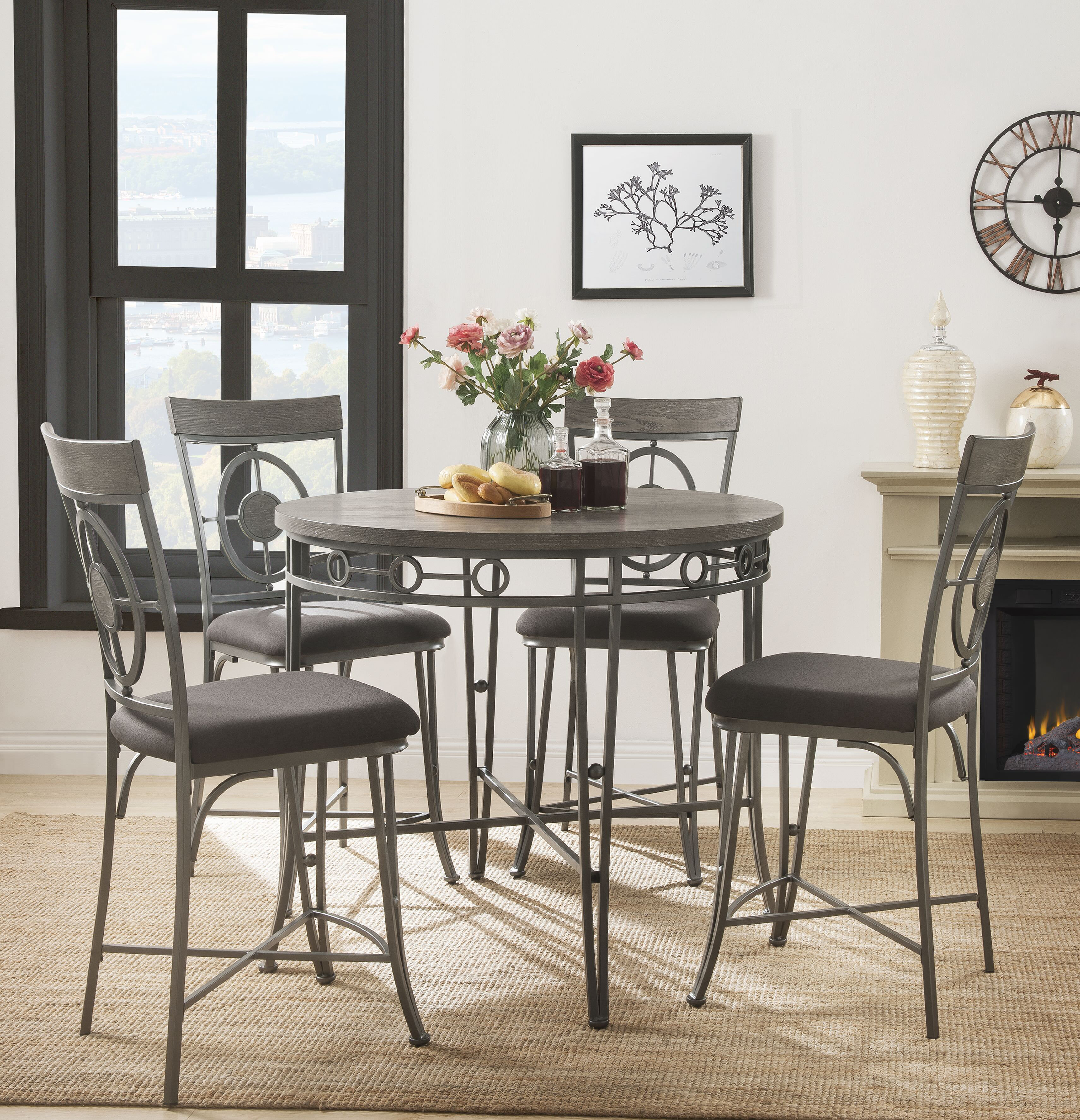 Red Barrel Studio® Bubovice 5 Piece Counter Height Dining Set | Wayfair