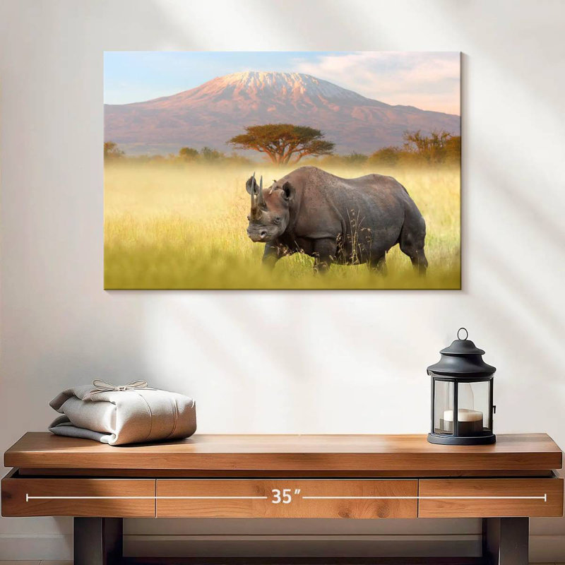 Rhinocéros Hosking Amboseli, H 16 po x l 24 po