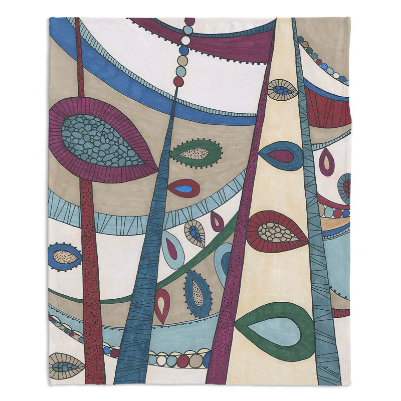Hand Woven Throw Blanket, 51" W x 60" L