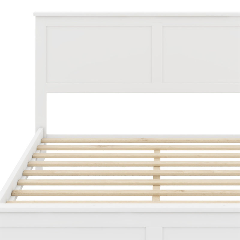 Lit plateforme Modern, Double, Blanc