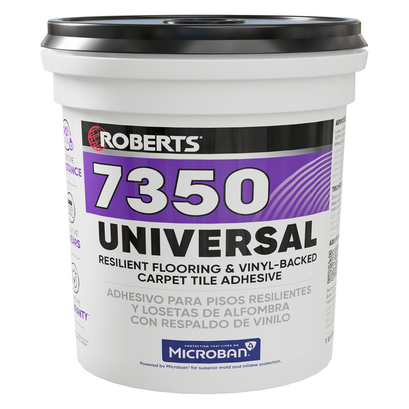 ROBERTS 7350 UNIVERSAL Revêtement de sol résilient et adhésif pour carrelage - 1 gallon / 3,78 L