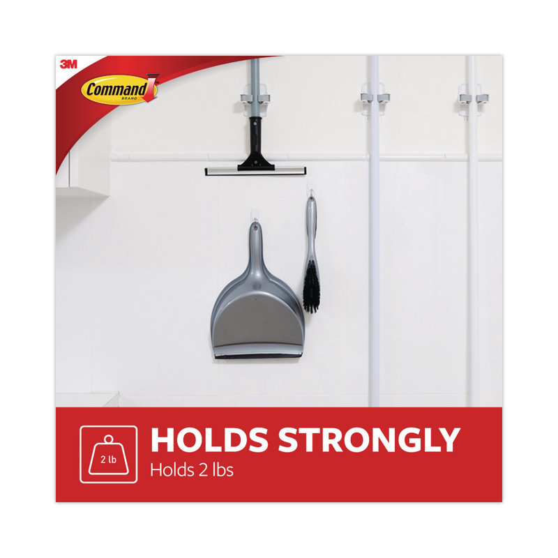 White Medium Self-Adhesive Metal and Plastic Hooks