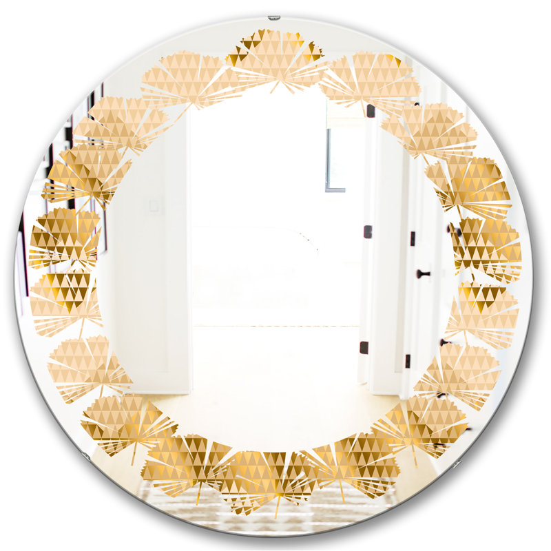 Miroir mural sans cadre Leaves, H 24 po x l 24 po