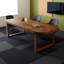 Brown classic rectangular solid wood conference table, seminar table-240324366