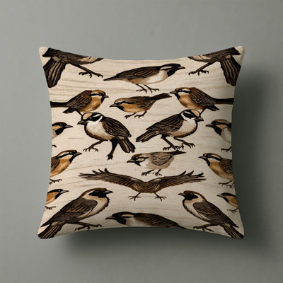 Birds Indoor and Outdoor Throw Pillow